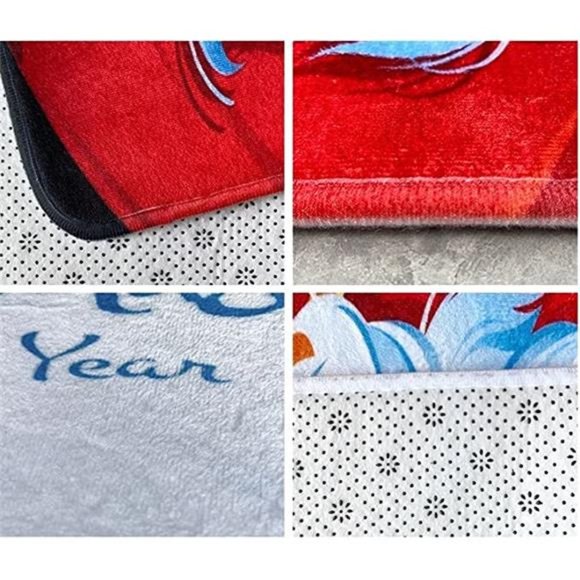 4pcs Christmas Shower Curtain Sets Holiday Bathroom Decoration - Picture 3 of 6